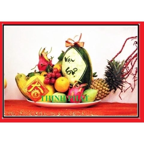 Mâm - Dĩa chưng ngũ quả ngày tết nhựa Melamine 30cm