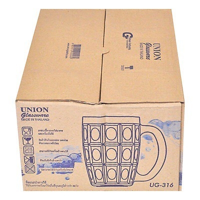 Bộ 6 ly quai thủy tinh UG 316 Thái Lan - Ly uống bia Thái Lan hàng chính hãng