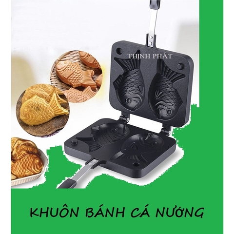 Khuôn Làm Bánh Cá Nướng Taiyaki Nhật Bản Chống Dính Cao Cấp Size Lớn Hàng Chính Hãng