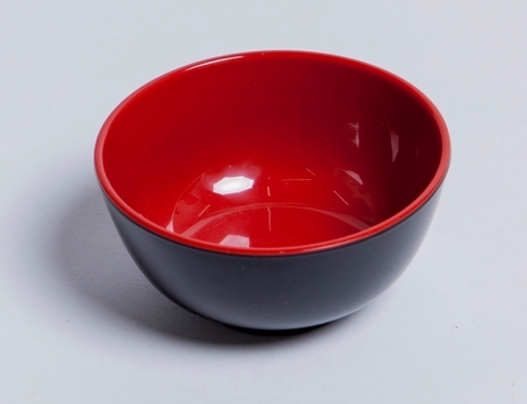 Bộ 10 Chén cơm _ bát cơm nhựa melamine đỏ đen Fataco