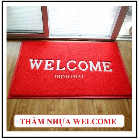 Thảm chùi chân - Thảm dậm chân đế cao su Welcome nhiều kích cỡ - GIAO MÀU NGẪU NHIÊN