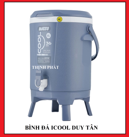 Bình Đá Duy Tân Icool Màu Nhũ 6 Lít (24 x 26 x 29 cm) - CÓ THỂ CHỌN MÀU