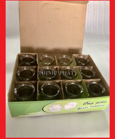 Combo 12 ống giác hơi thủy tinh cao cấp Hàng Chính Hãng