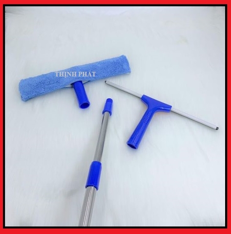 BỘ LAU KÍNH INOX CAO CẤP 1,4m thu gọn 0,85m - HÀNG CHÍNH HÃNG