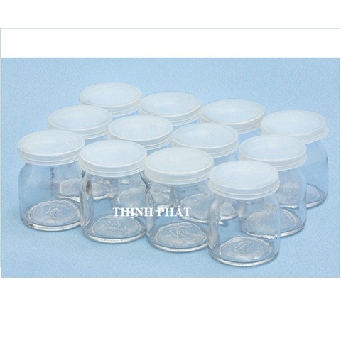 Bộ 12 hũ sữa chua thủy tinh