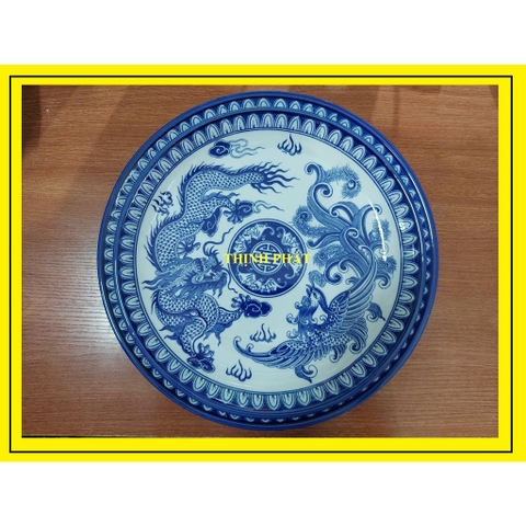 Mâm bồng - dĩa chưng ngũ quả gốm sứ Bát tràng đường kính 32cm, 36cm