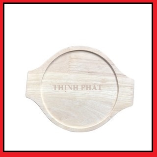 Chảo Gang Chống Dính Làm Bánh Xèo, Bánh Mì Chảo Kèm Đế Gỗ Cao Cấp Tiện Dụng