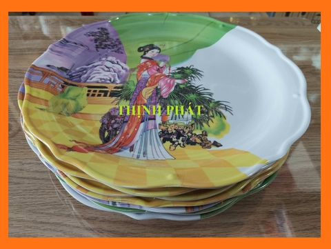Mâm - Dĩa chưng ngũ quả ngày tết nhựa Melamine 30cm