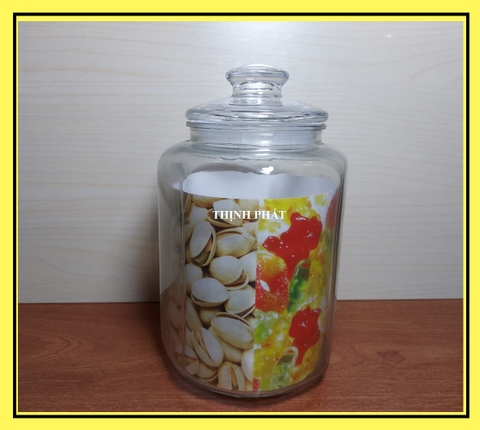 Hũ Lọ Thủy Tinh Lục Giác 8 cạnh Đựng Thực Phẩm, Gia Vị 900ml, 550ml, 380ml