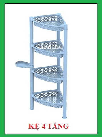 Kệ góc nhựa Duy Tân 3 tầng/ 4 tầng Hàng Chính Hãng - GIAO MÀU NGẨU NHIÊN