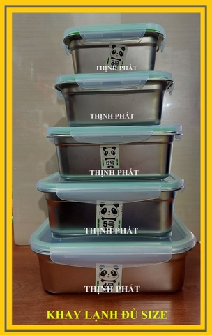 COMBO Bộ 3 Hộp BẢO QUẢN thực phẩm INOX 304 có NẮP. DỤng cụ đựng chứa trữ ĐA NĂNG trong tủ lạnh AN TOÀN SỨC KHOẺ đồ ăn luôn TƯƠI NGON CHUYÊN NGHIỆP