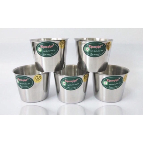 Ly Làm Đá INOX 304 (10 Cái) Size 7 - 8 - 9 - 10 (cm) - Hàng Việt Nam Sản Xuất