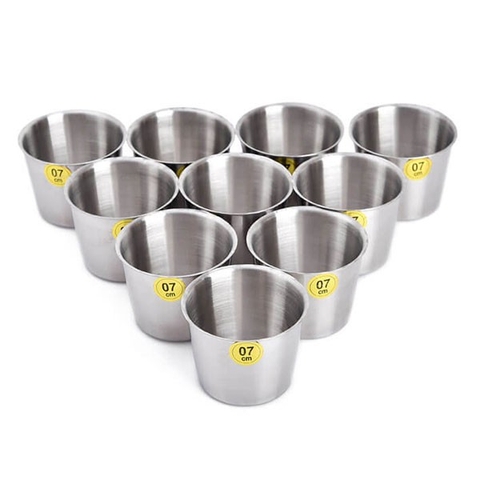 Ly Làm Đá INOX 304 (10 Cái) Size 7 - 8 - 9 - 10 (cm) - Hàng Việt Nam Sản Xuất