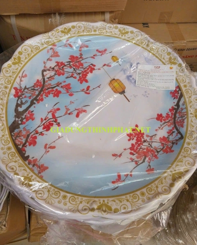 Mâm ngũ quả - Dĩa chưng ngũ quả ngày tết nhựa Melamine cao cấp 36cm-GIAO MÀU NGẪU NHIÊN