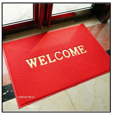Thảm chùi chân - Thảm dậm chân đế cao su Welcome nhiều kích cỡ - GIAO MÀU NGẪU NHIÊN