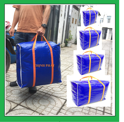 ĐỦ SIZE - Túi bạt, túi dứa có dây kéo đựng đồ, quai xách chắc chắn