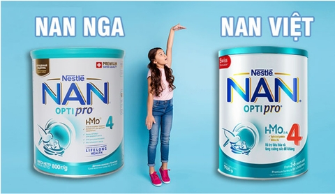 So sánh sữa NAN Nga và sữa NAN Việt loại nào tốt hơn?