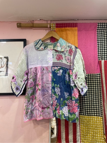 Áo cổ sen 690k T9/26 Chế Upcycled Clothing