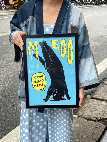 Tranh WÁ MÉO Balance Cat