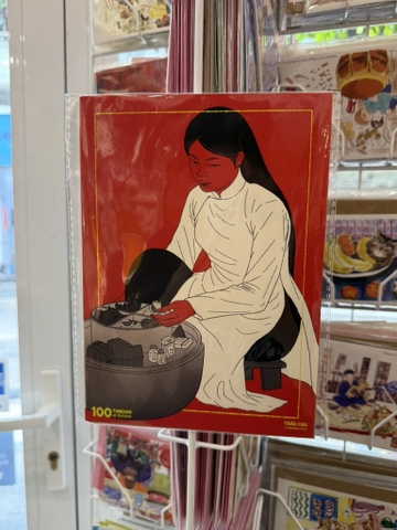 Tranh Linh Luong in A5 - Trầu Cau