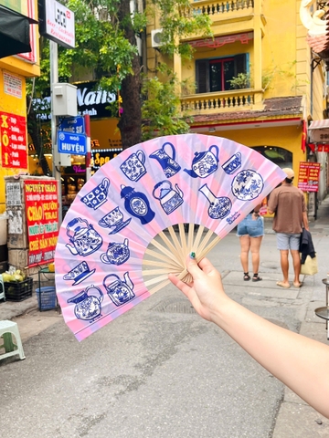 Quạt bình gốm Mai Lê x Líu Lô