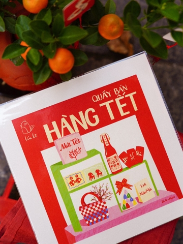 Tranh vuông 20 cm Tết Líu Lô x Mai Lê