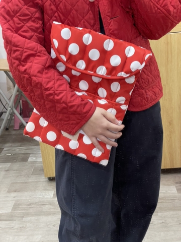 Polka Dot Party - Red Túi đựng laptop 15 -16 inch ngăn phụ Chichies