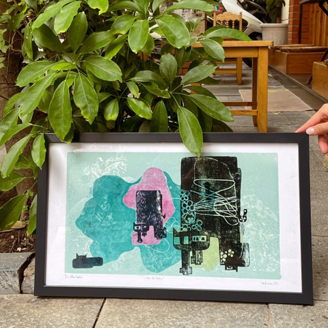 Tranh Mèo đi trốn Mỹ Anh