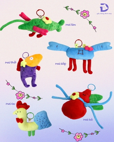 Móc chìa khóa - Mai Ráp Gấu Bông Đình May