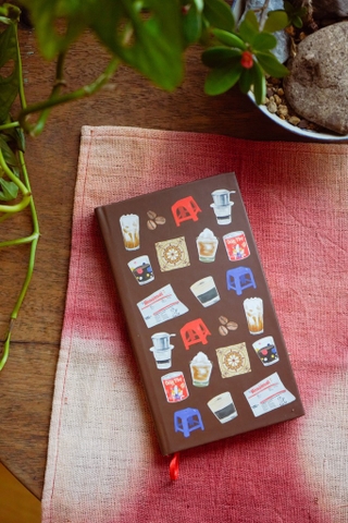 Sổ A6(10-18cm) MLxLL - Coffee (120 black pages 100gsm )