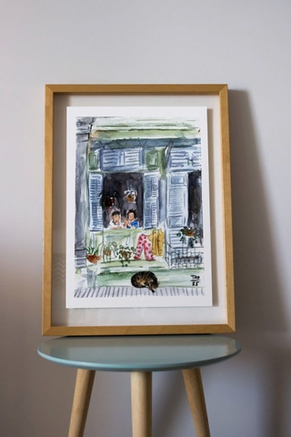 Tranh Tao A4 Sleeping Cat