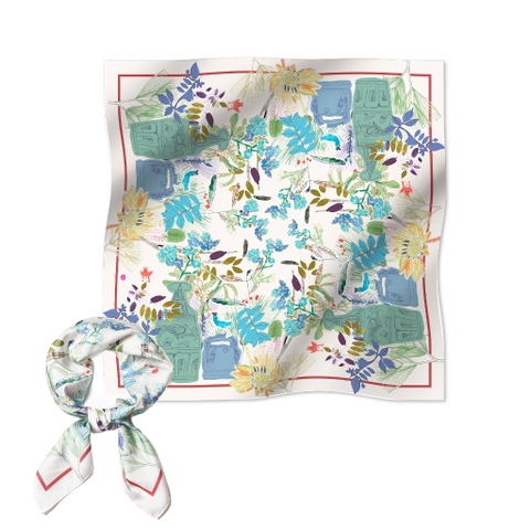 KHĂN BANDANA SCARF WHITE Tò He