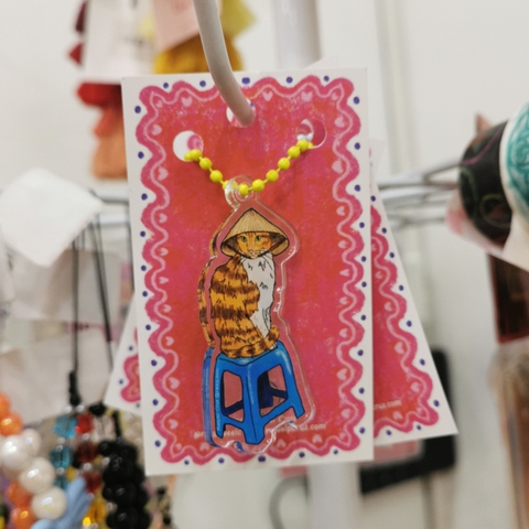 Móc khóa Orange Cat Keychain Raquel Cruz