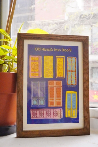 Tranh cửa sắt Líu Lô x Mai Lê