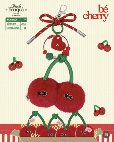 Móc chìa khóa Dính Cherry