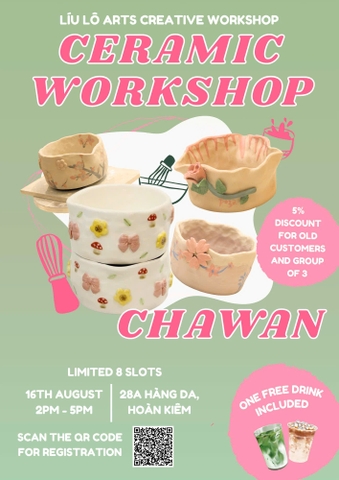 Workshop chawan ceramic mug ( 16/08/25 | 2pm-5pm) / Price: 550.000 VND