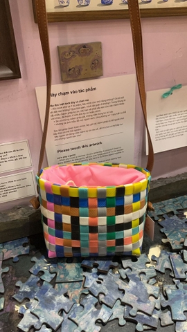 Làn đeo chéo quai da Líu Lô multicolors