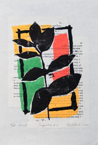 Tranh Intay Linocut Composition 1 | Linocut Print Composition 1
