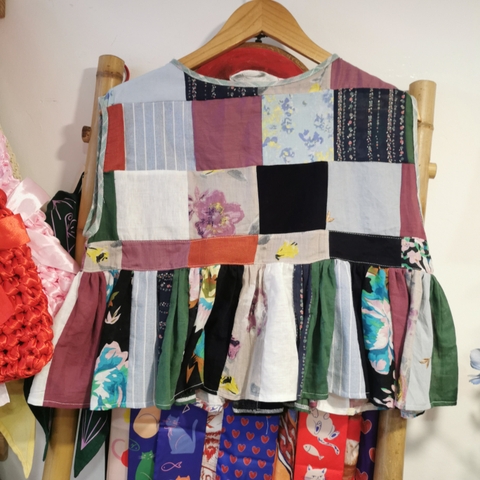 Áo ghép vải ba lỗ 490 Chế Upcycled Clothing