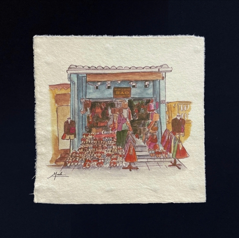 Tranh giấy dó Hội An Mai Lê x Líu Lô