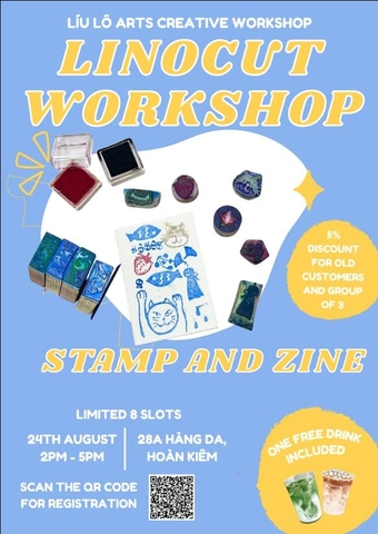 Workshop linocut Nén ( 24/08/25 | 2pm - 5pm / Price: 450.000VND)