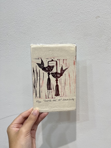 Tranh in tay Vốn cổ Huế Mộc Trà A6 7