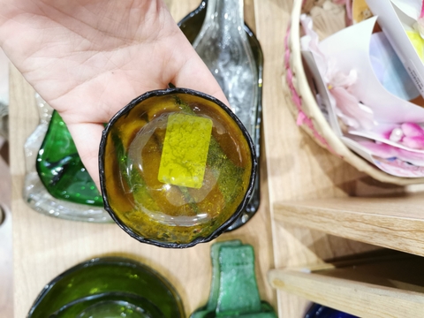 Đĩa tròn thủy tinh tái chế nhỏ 50