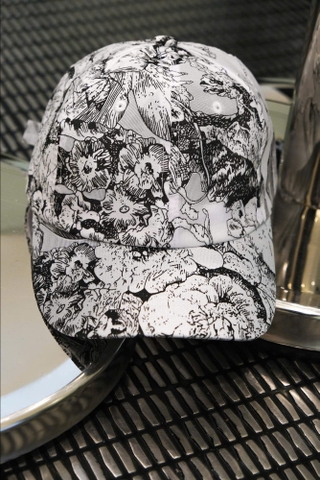 Mũ lưỡi trai hoạ tiết hoa [ form rộng]