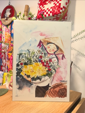 Tranh A3 Tao Creative Flower vendor