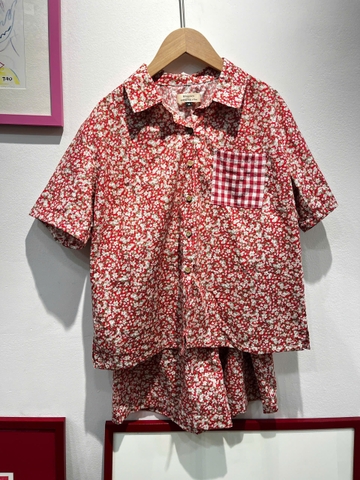 Quần ngắn hoa đỏ Líu Lô 450