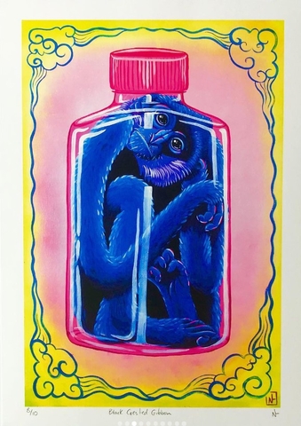 Tranh A3 Livy Black Crested Gibbon Sale 130k