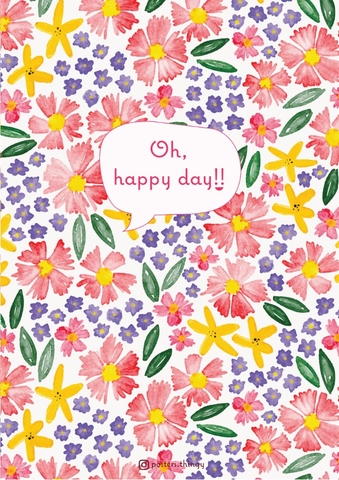 Thiệp Posters Thingy Oh Happy Day