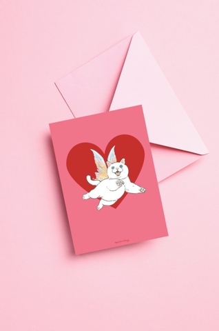 Thiệp Posters Thingy Cat with wings