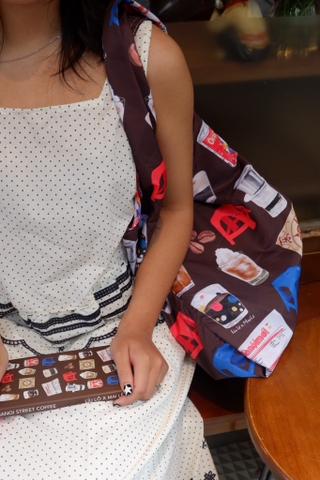 Túi dù gập Líu Lô x Mai Lê Cafe / Foldable Bag Coffee